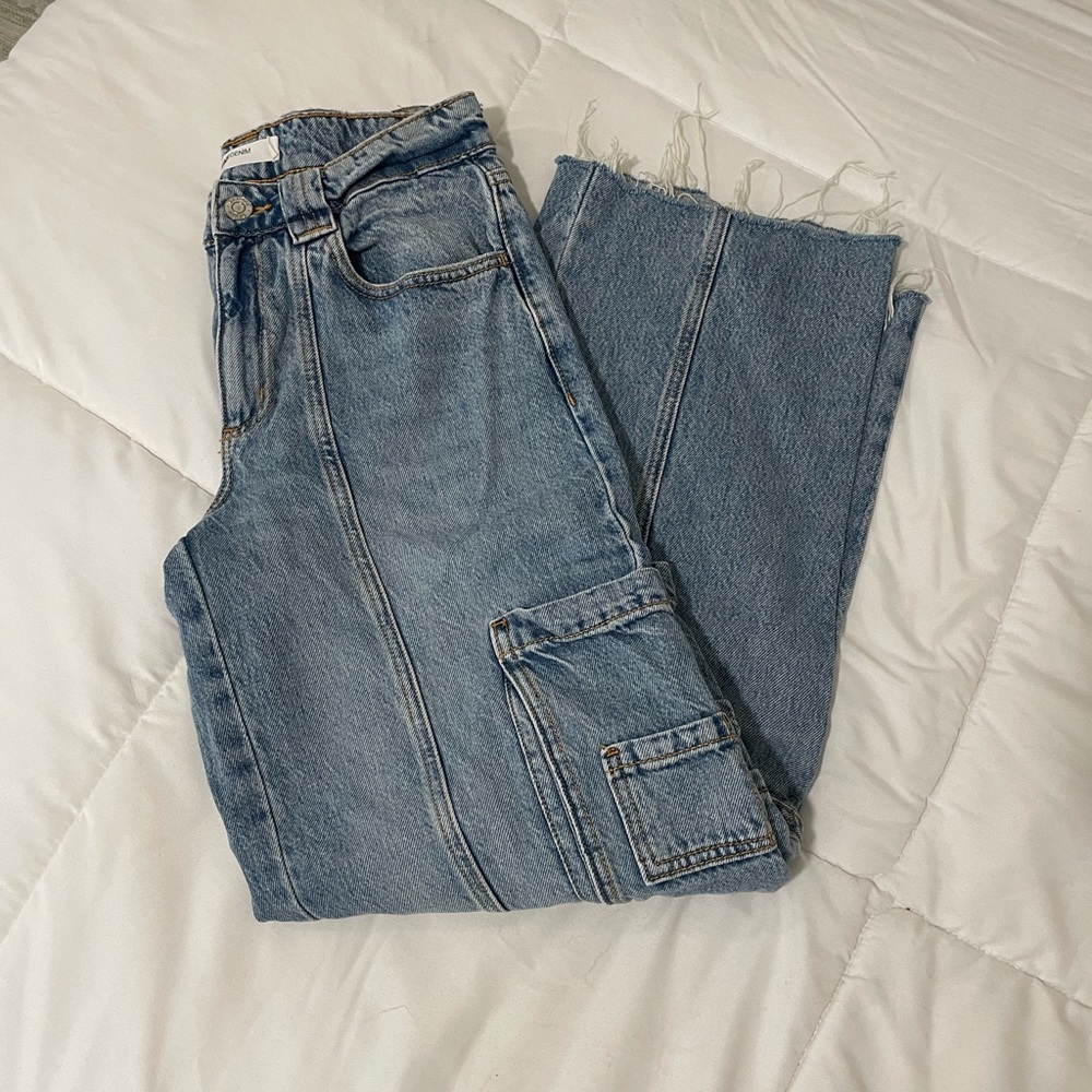 Garage Denim Relaxed Fit Cargo Jeans